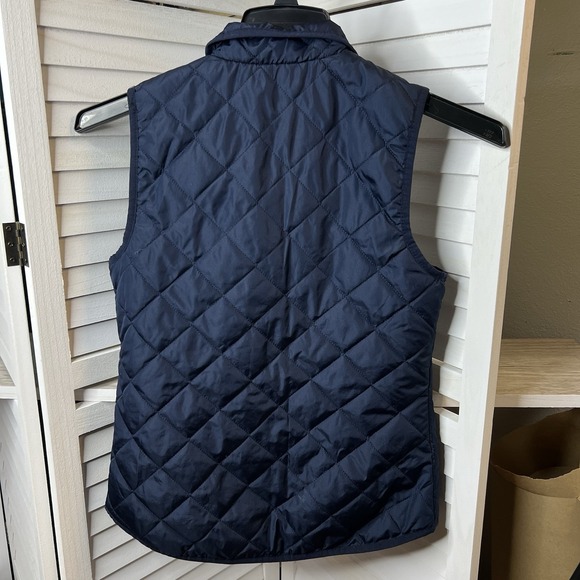Old Navy Quilted Vest Full Zip With Pockets Navy Blue Women's Size X-Small EUC - Picture 4 of 5